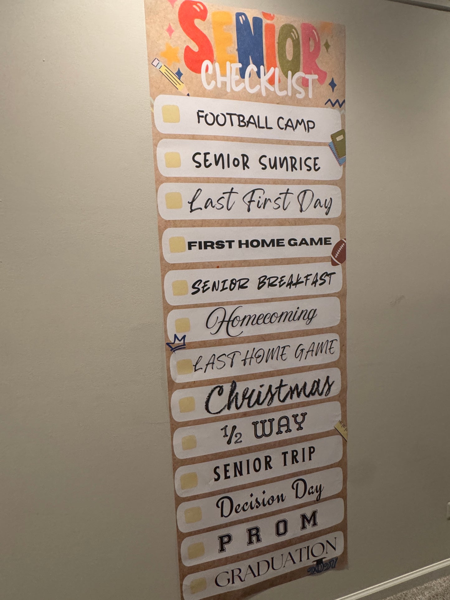 Senior Year Checklist Banner