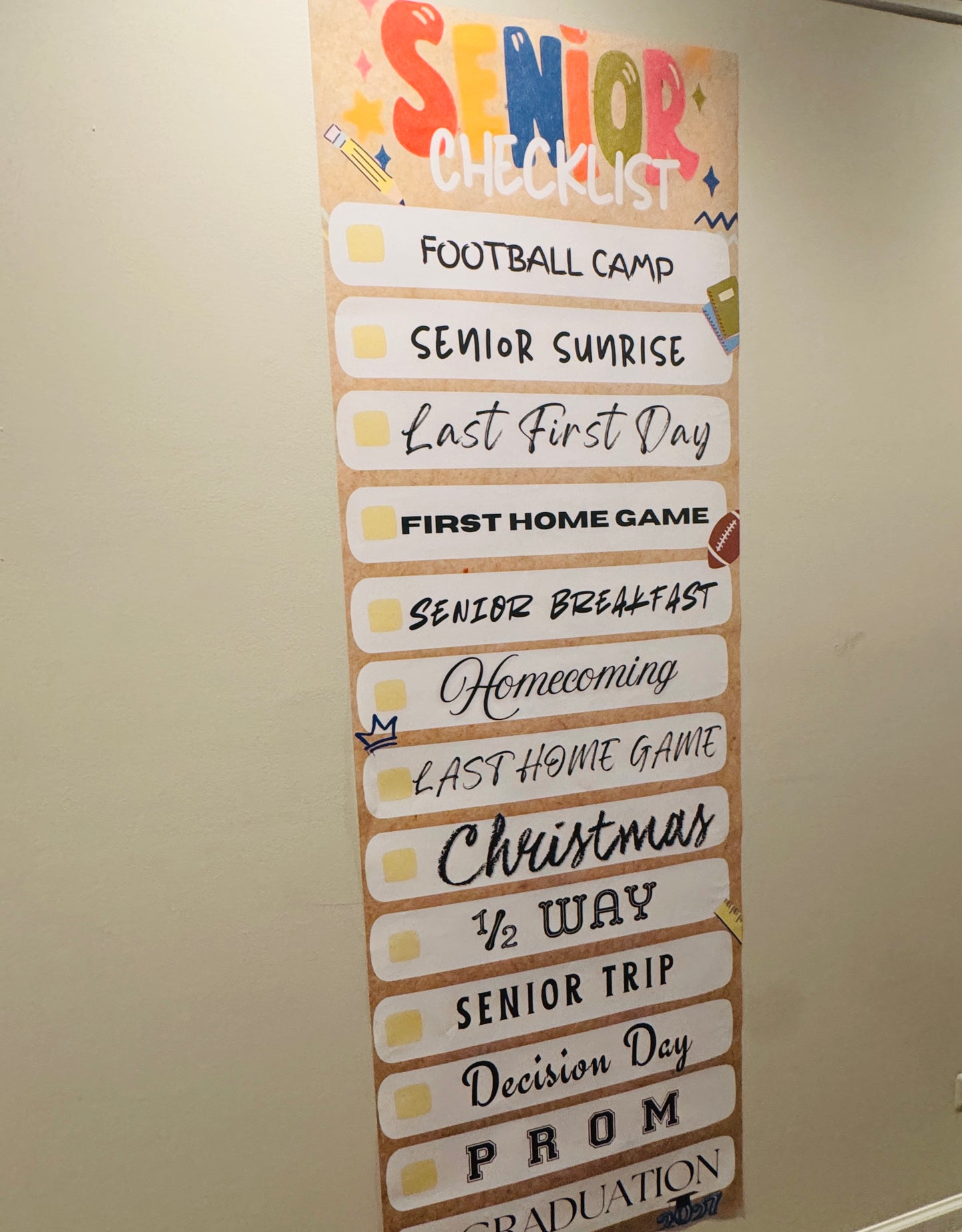 Senior Year Checklist Banner