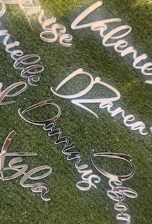 Name Plate - Mirrored Acrylic