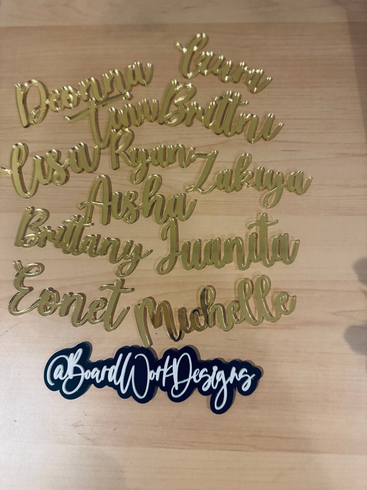 Name Plate - Mirrored Acrylic